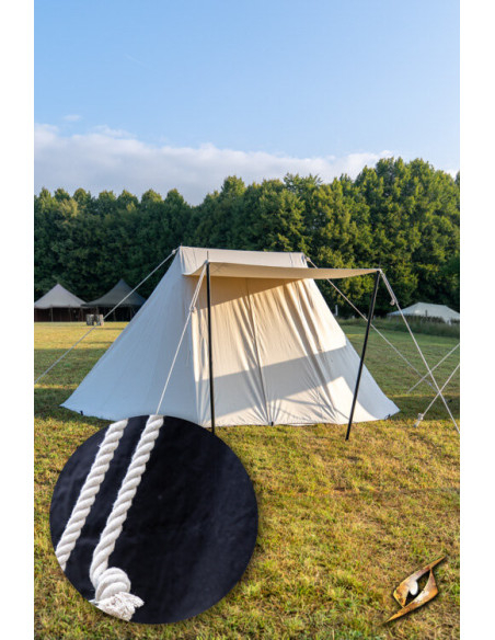 Tente médiévale noire pour guerriers,...