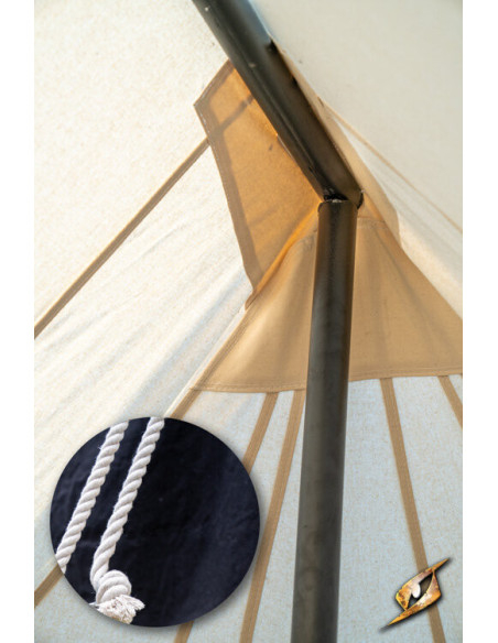 Tente médiévale noire pour guerriers,...