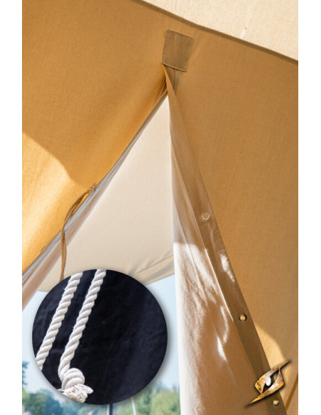 Tente médiévale noire pour guerriers,...