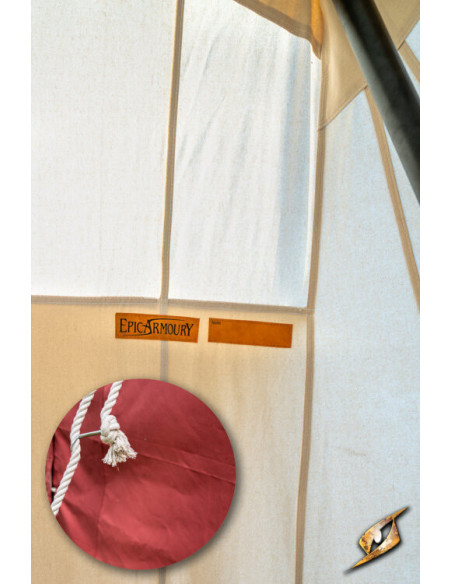 Tente médiévale rouge pour guerriers,...