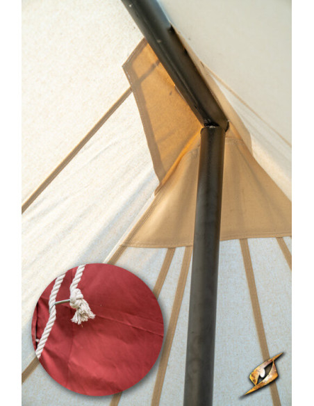 Tente médiévale rouge pour guerriers,...