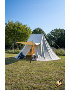 Tente médiévale naturelle pour guerriers, 5 x 7 mètres....