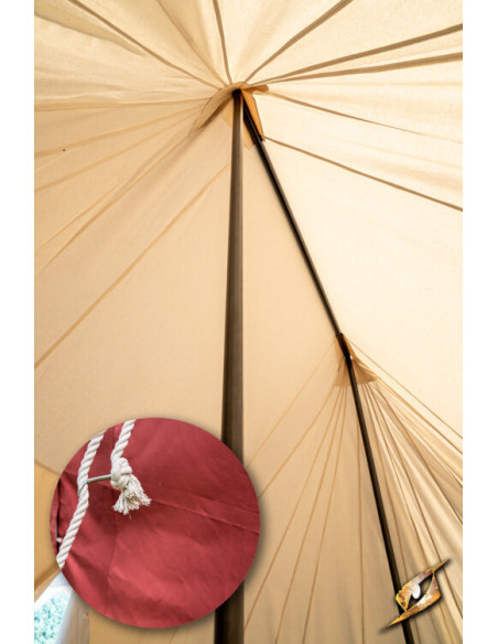 Tente médiévale rouge pour guerriers,...