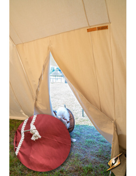 Tente médiévale rouge pour guerriers,...