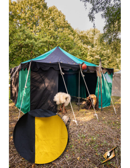 Chapiteau médiéval, noir-jaune 4 x 4...