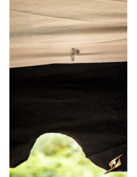 Chapiteau médiéval, noir-vert 4 x 4...