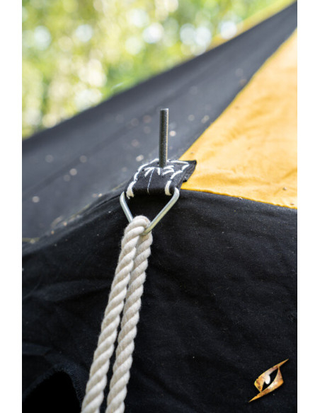 Chapiteau médiéval, noir-jaune 4 x 6...