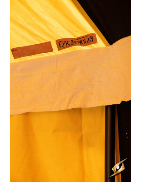 Chapiteau médiéval, noir-jaune 4 x 6...