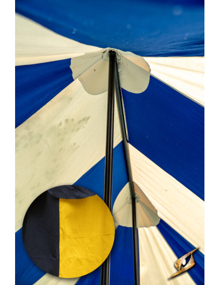 Chapiteau médiéval, noir-jaune 4 x 6...