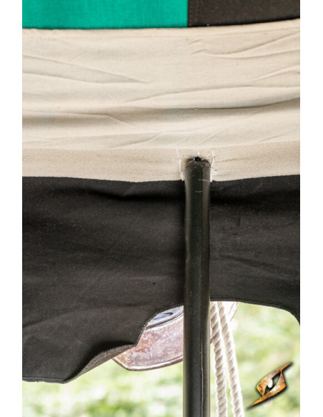 Chapiteau médiéval, noir-vert 4 x 6...