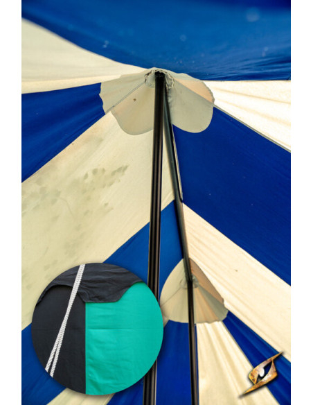 Chapiteau médiéval, noir-vert 4 x 6...