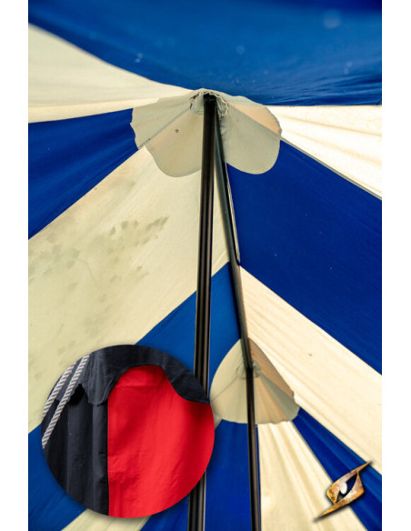 Chapiteau médiéval, noir-rouge 4 x 6...