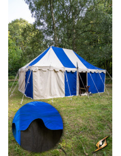 Chapiteau médiéval, noir-bleu 4 x 6 mètres. (Version...