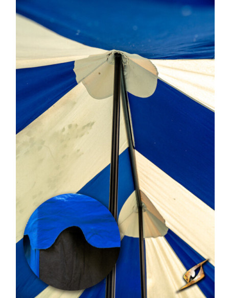 Chapiteau médiéval, noir-bleu 4 x 6...