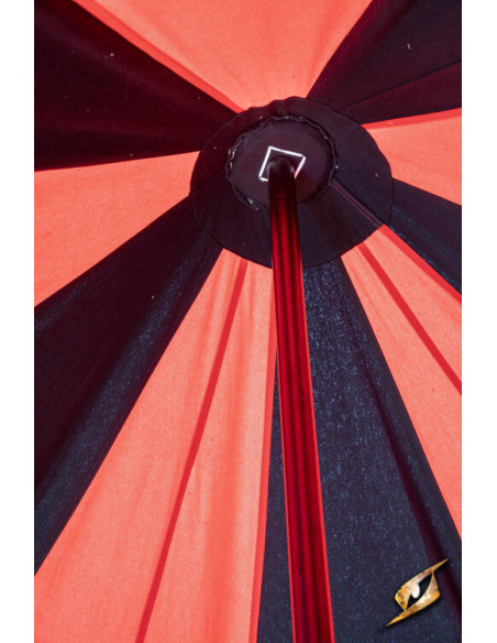 Tente médiévale pavillon, noir-rouge...