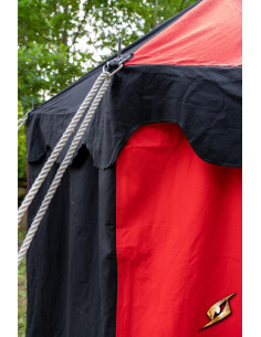 Chapiteau médiéval, noir-rouge 5 x 8 mètres. (Version... 2