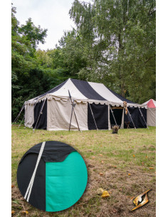 Chapiteau médiéval, noir-vert 5 x 8 mètres. (Version...