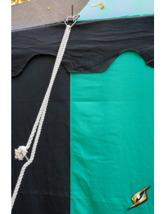 Chapiteau médiéval, noir-vert 5 x 8 mètres. (Version... 2
