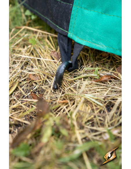 Chapiteau médiéval, noir-vert 5 x 8...