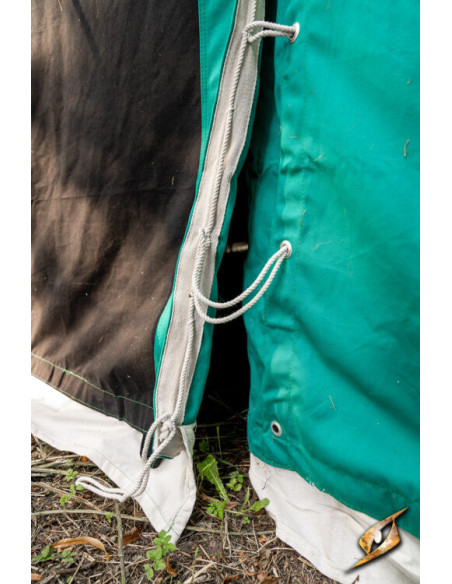 Chapiteau médiéval, noir-vert 5 x 8...