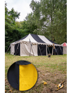 Chapiteau médiéval, noir-jaune 5 x 8 mètres. (Version...