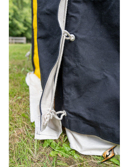 Chapiteau médiéval, noir-jaune 5 x 8...