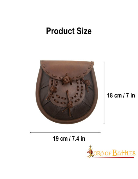 Sac banane médiéval en cuir avec...