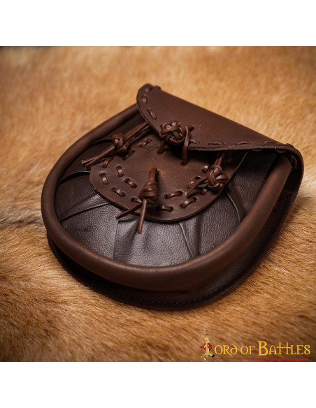 Sac banane médiéval en cuir avec...