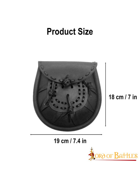 Sac banane médiéval en cuir avec...