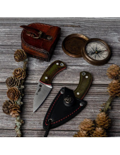 Couteau Cudeman Yoda, pointe aiguille