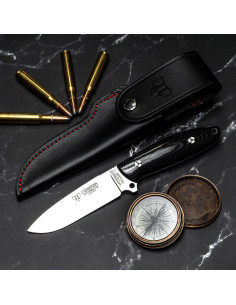 Couteau de chasse Cudeman Suther, manche micarta noir