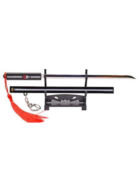 Porte-clés Sasuke Uchiha katana noir,...