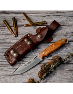 Couteau olive Cudeman Ness Wolf