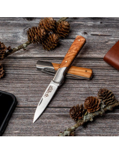 Couteau de poche Cudeman avec manche en olive