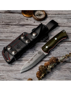 Couteau Bushcrafter manche Canvas micarta par Cudeman