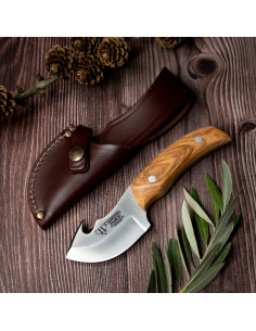 Couteau à écorcher manche olive (18 cm.)