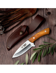 Couteau à écorcher manche olive (21,5 cm.)