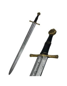 Épée longue médiévale pour enfants, décorée (90 cm.)