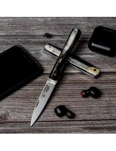 Canif Vendetta corne de taureau, lame 9 cm.