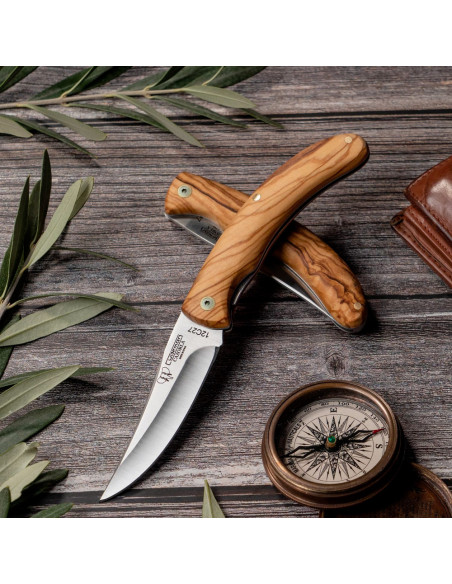 Couteau Cudeman manche olive, 19 cms.