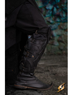 Grèves en cuir Shadow Warrior, noires 2