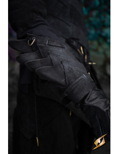 Bracelets en cuir suédé Shadow Warrior, noir 2