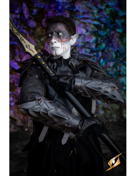 Brassards en cuir Shadow Warrior, noir