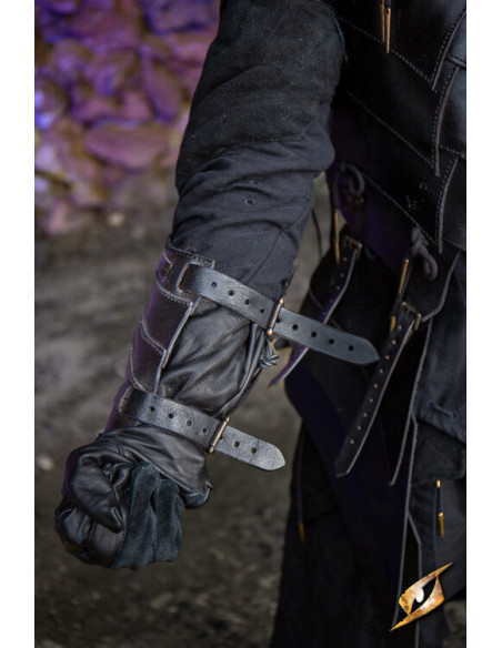 Brassards en cuir Shadow Warrior, noir