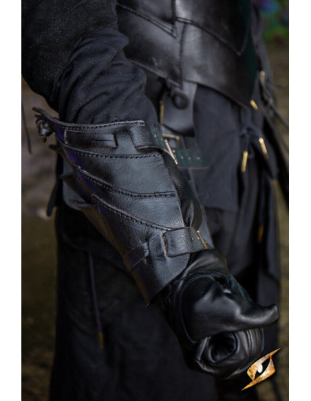 Brassards en cuir Shadow Warrior, noir