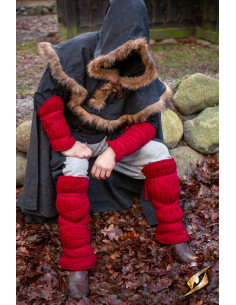 Ensemble de grèves et bracelets rembourrés, rouge