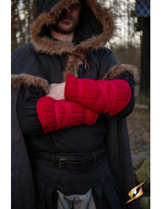 Ensemble de grèves et bracelets rembourrés, rouge 2