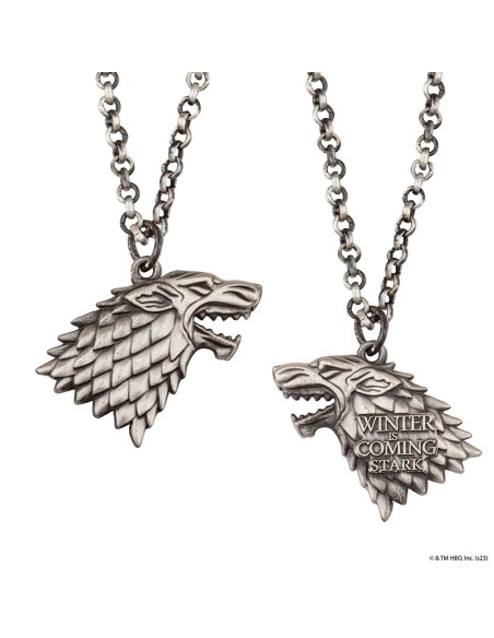 Pendentif blason Stark - Game of Thrones
