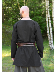 Tunique médiévale noire manches longues, Gunther 2
