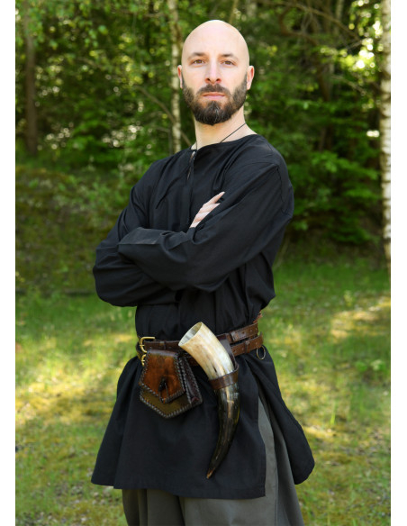 Tunique médiévale noire manches...
